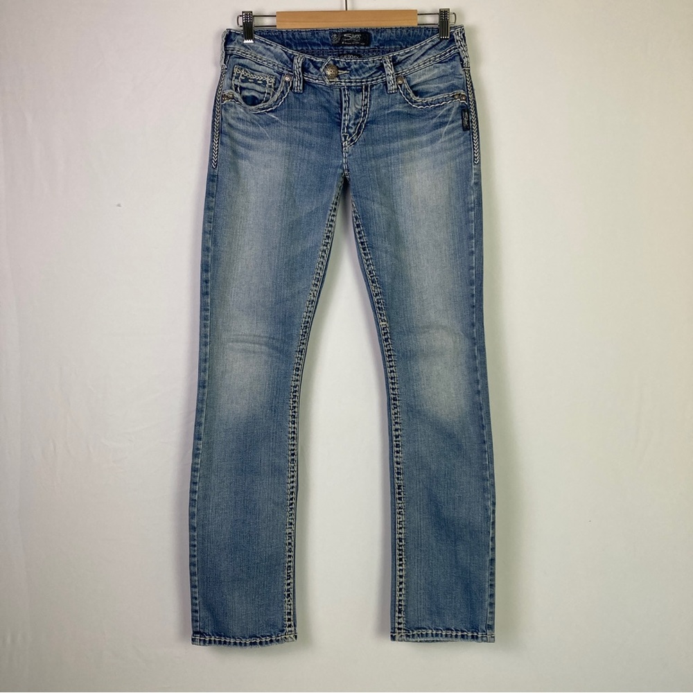 SILVER Women's TUESDAY LOW BABY BOOT Blue Stretch Denim Jeans W29 L33